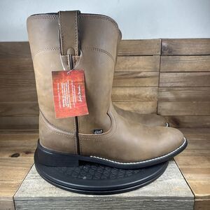 Justin Temple Men's Size 10.5 EE 10" Leather Soft JB3001 Brown Boots NWOB